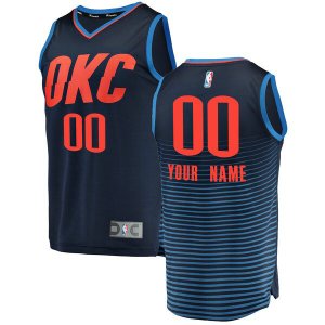 Camiseta Custom 0 Oklahoma City Thunder Statement Edition Armada Hombre